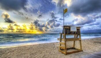 lifeguard tower at the beach